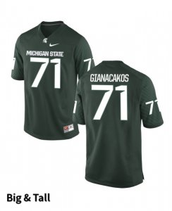 Men's Michigan State Spartans NCAA #71 Chase Gianacakos Green Authentic Nike Big & Tall Stitched College Football Jersey GV32E74WM